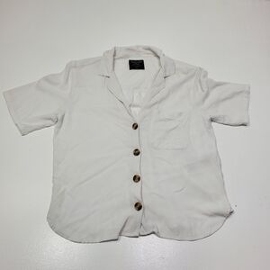 Abercrombie & Fitch Blouse Women Size Small Button Down Short Sleeve lightweight